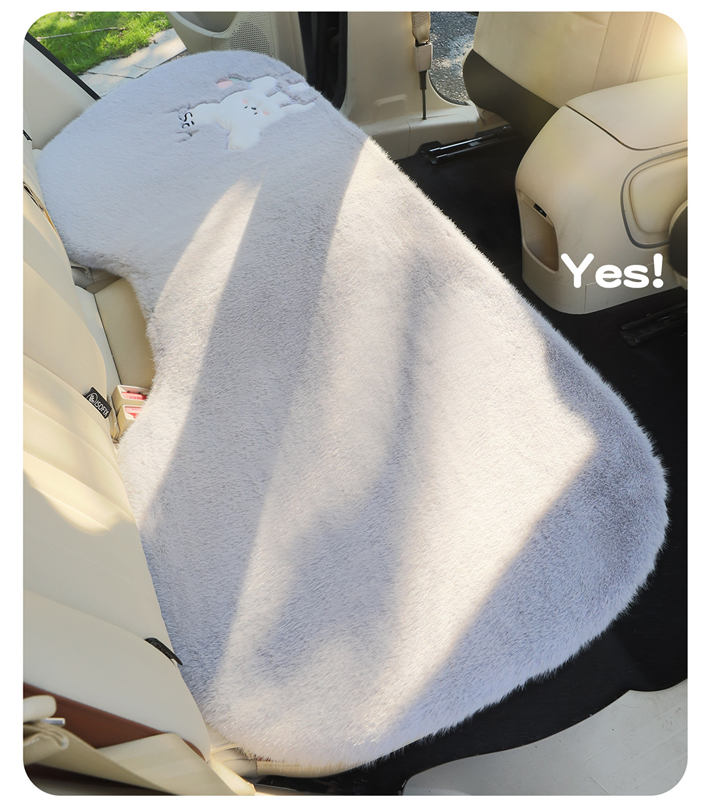 Car Seat Cushion Autumn and Winter Stuffed Warm Thickened Neutral Car Seat Cushion Three-Piece Set Winter Butt Cushion Cartoon