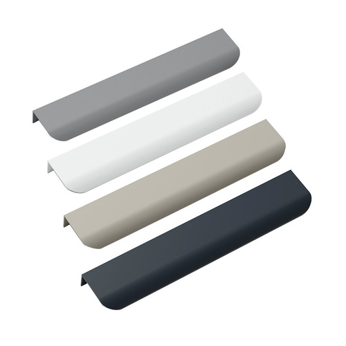 Feyas Morandi same color invisible handle drawer built-in wardrobe door punch-free aluminum alloy door handle arc