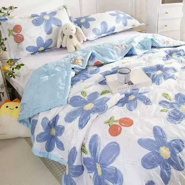 [Class A Maternal and Infant Grade] Washed Cotton Summer Cool Quilt Summer Air-conditioning Quilt Dormitory Thin Single Summer Quilt Machine Washable