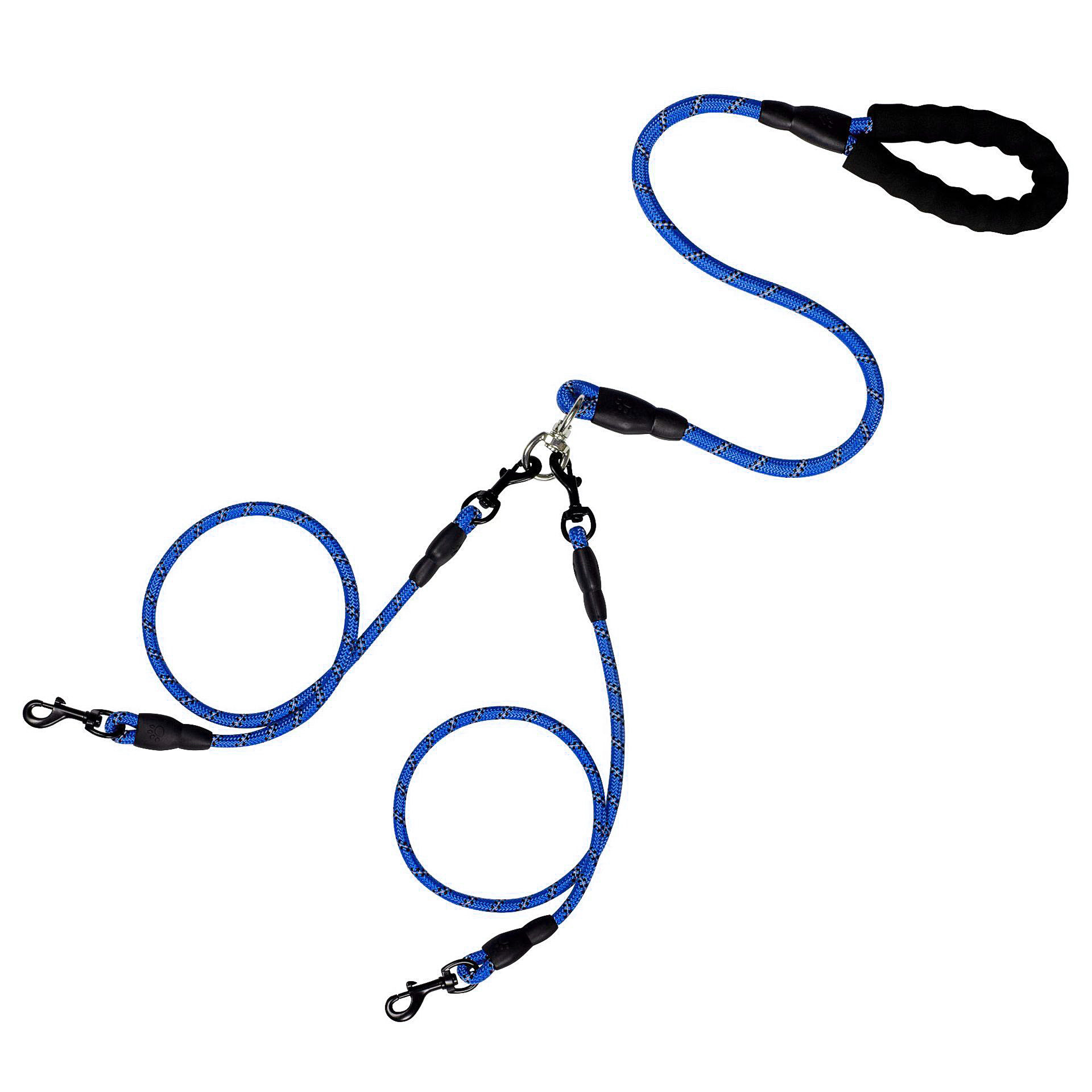 Royal blue double leash