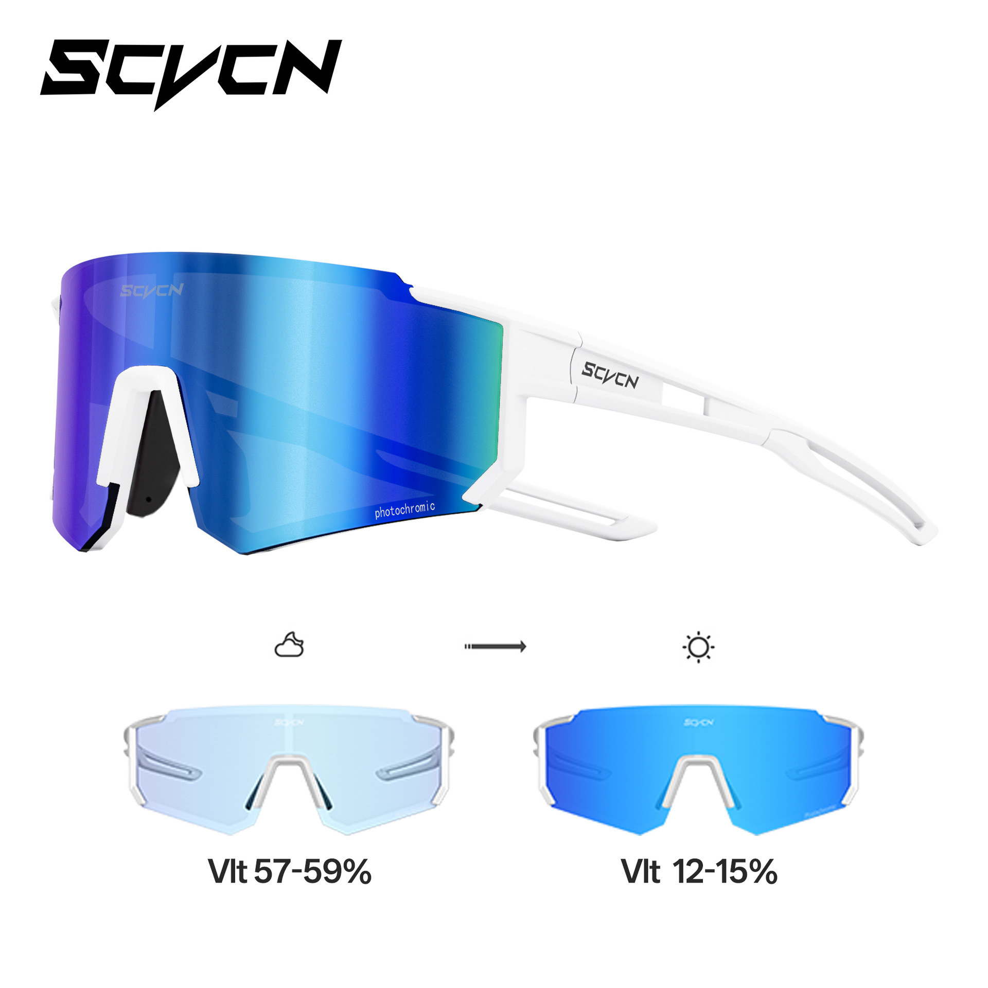 Gafas de Sol Fotocromáticas para Ciclismo de PC A Prueba de Viento para Carrera y Ciclismo de Montaña image 11