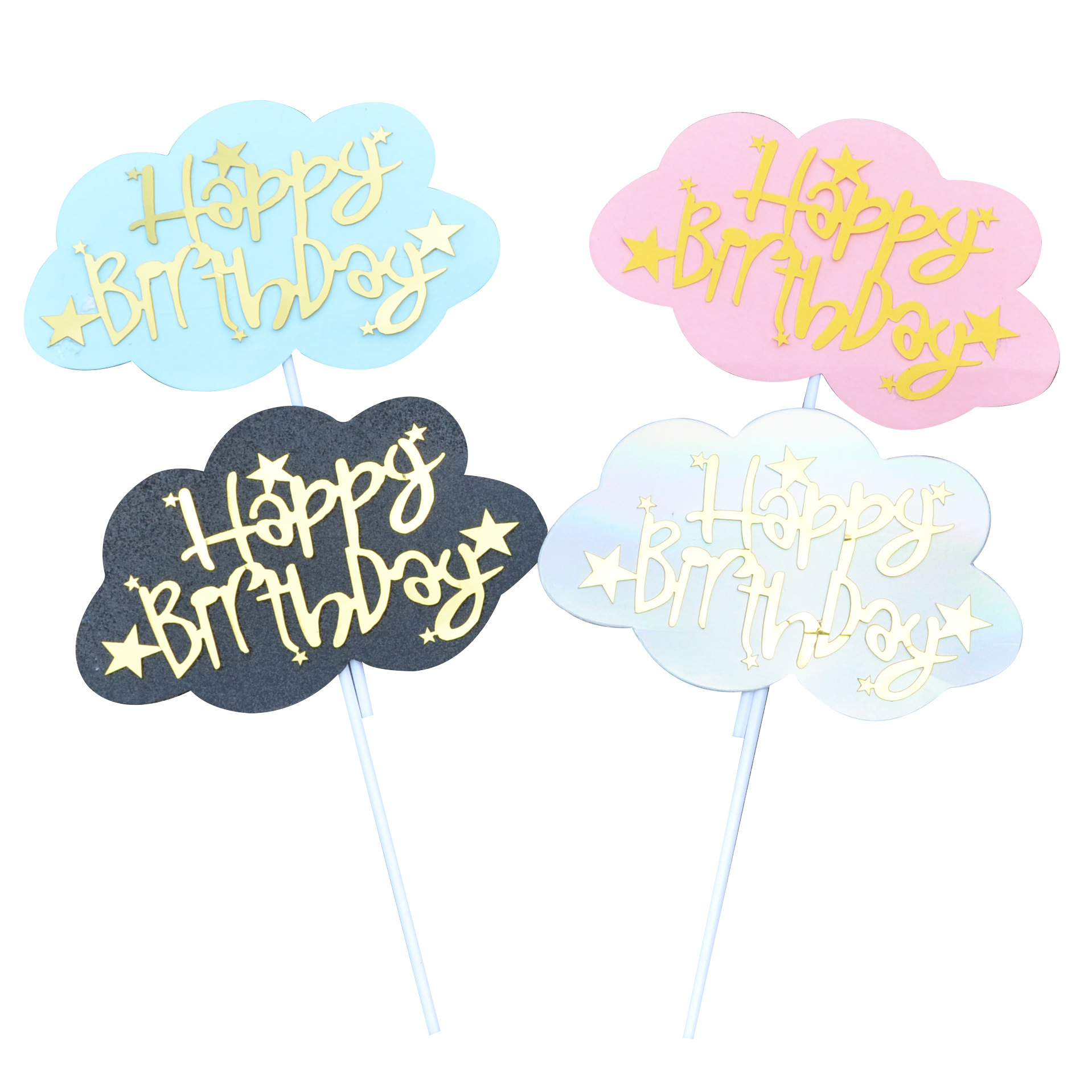 Birthday Clouds Letter Paper Party Cake Decorating Supplies display picture 5