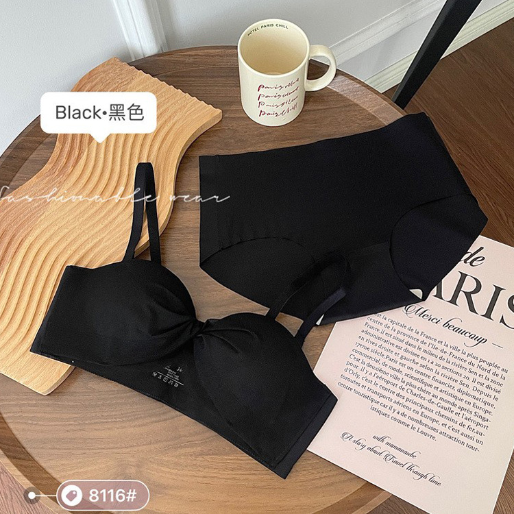 8116 sexy malla sin tirantes tubo superior ropa interior traje inalámbrico media taza cómodo pequeño pecho empuja hacia arriba el sujetador