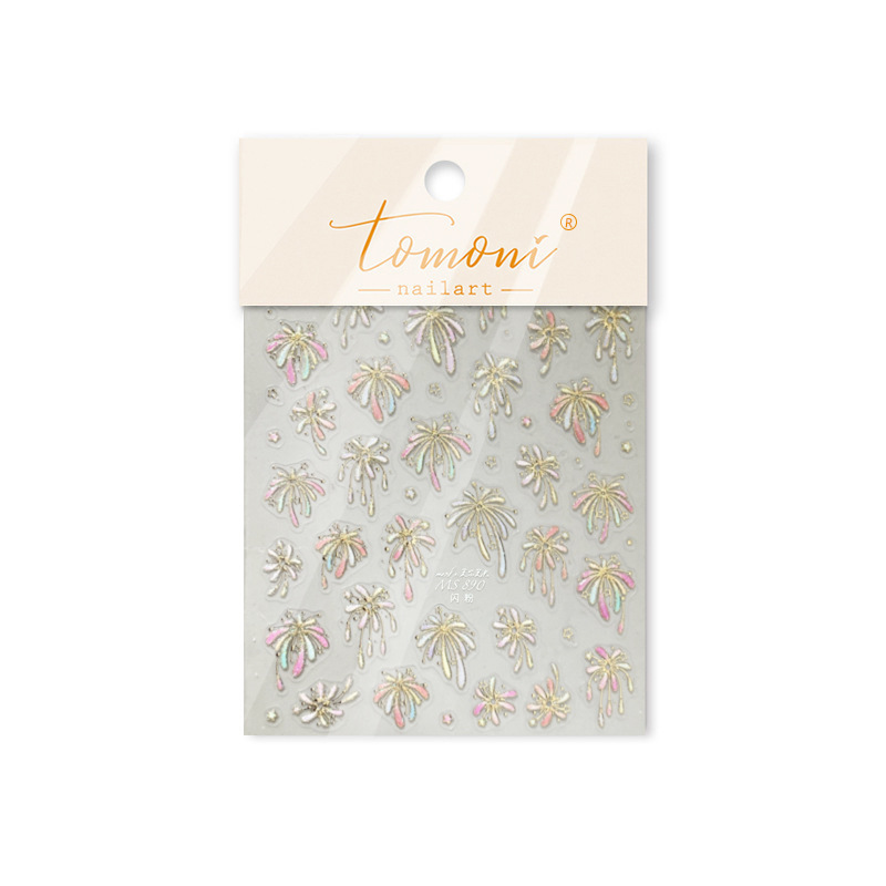 Tomoni & Mo Shuai Jin Uña nuevo estilo chino pegatinas de uñas brillante fantasía perlas fuegos artificiales accesorios materiales