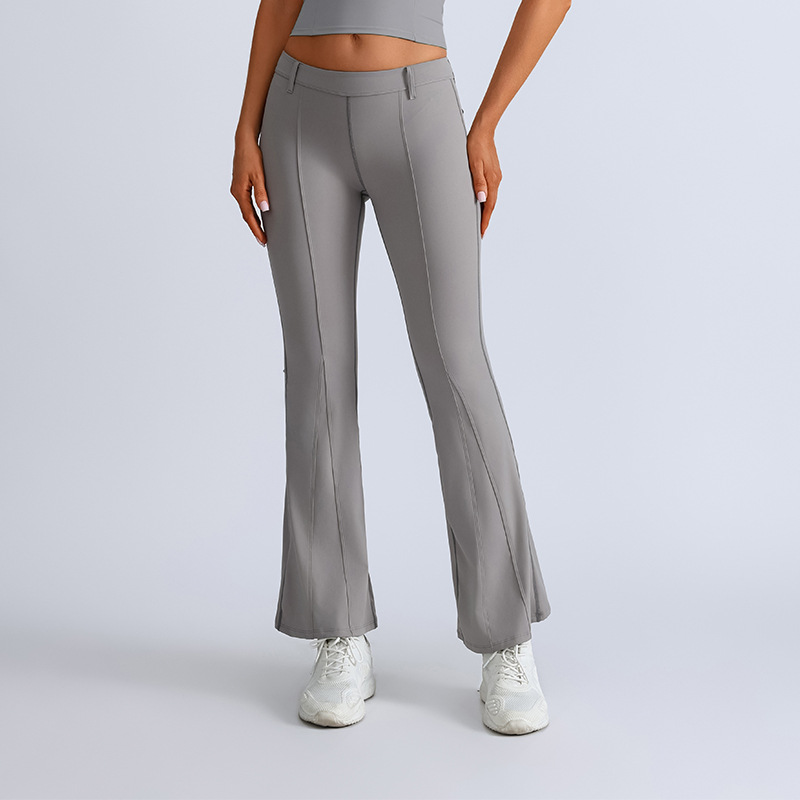 Pantalones de yoga para mujer de cintura alta, secado rápido, desnudo, agradable para la piel