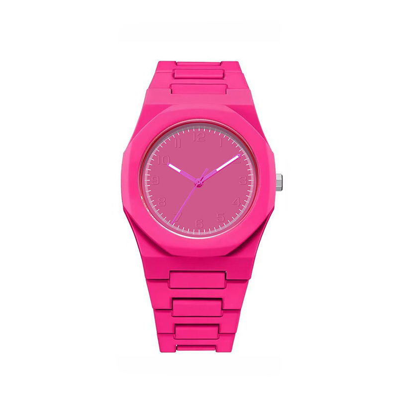 Cross-Border Foreign Trade Popular Fashion Simple Dopamine Watch Men's Sports Waterproof Women's Watch Plastic Quartz Watch Men