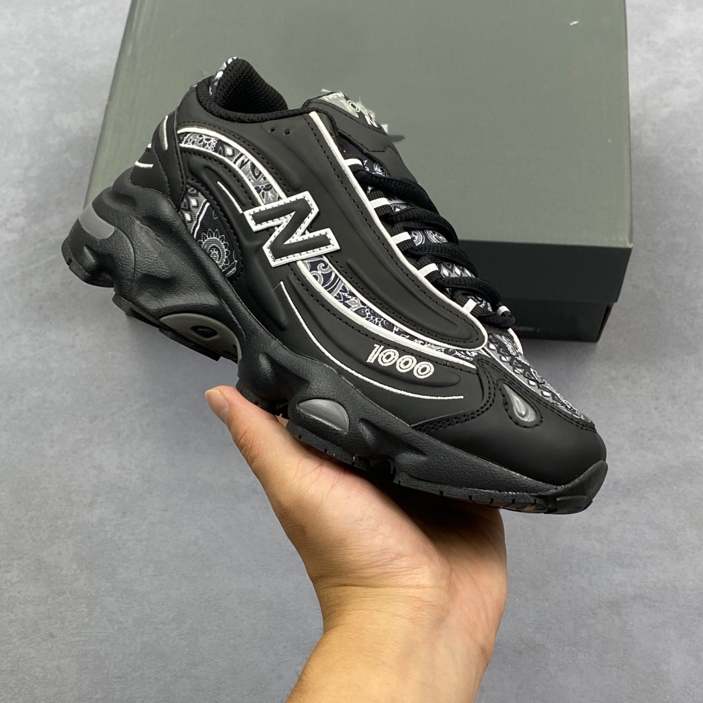 Putian zapatos comercio exterior NB1000 altura de suela gruesa zapatos deportivos para correr zapatos casuales retro zapatos para correr
