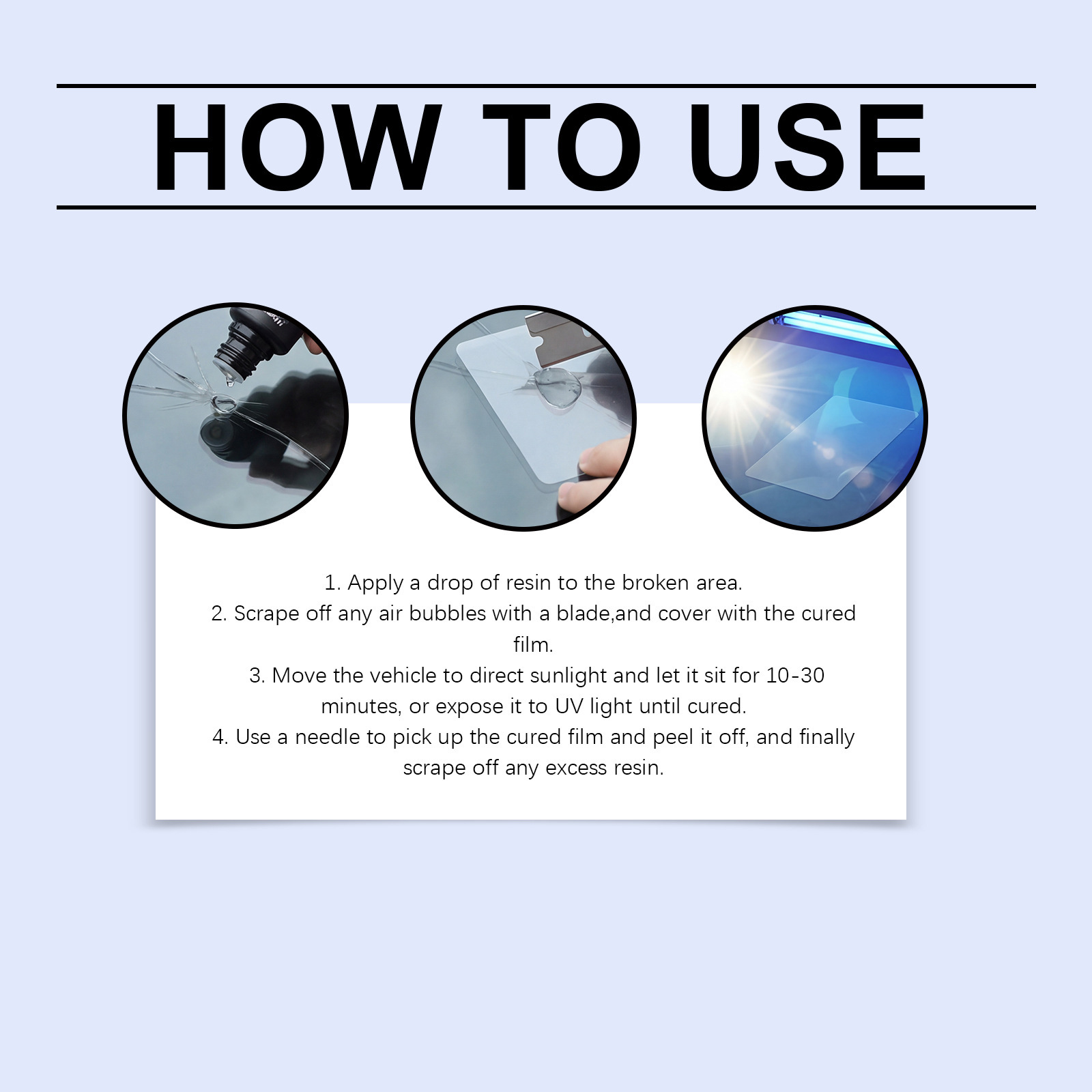 Hikmarion Car Windshield Care Kit for Daily Repair, Refurbishment, and Maintenance of Car Window Glass Cracks
