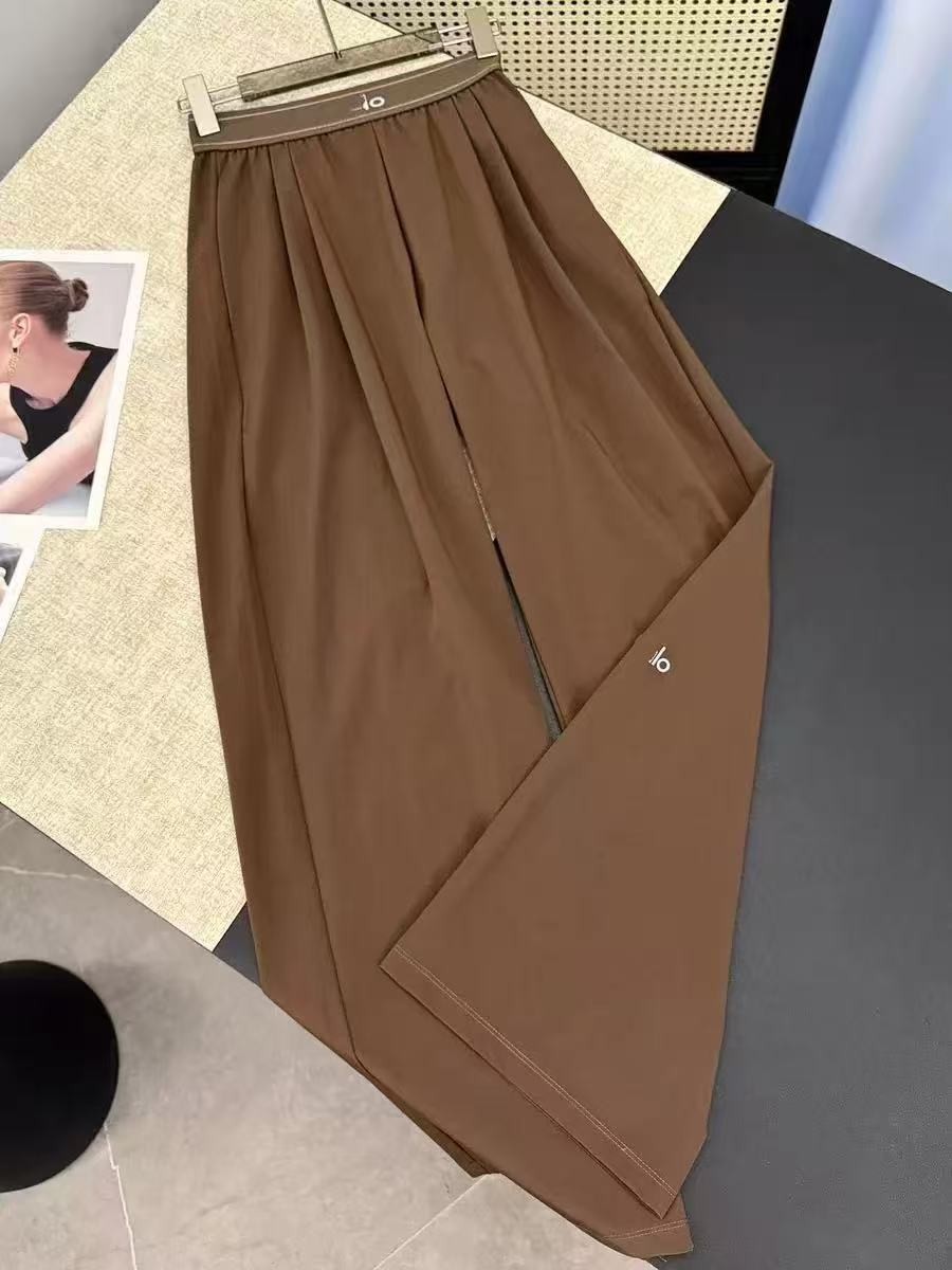 Nuevos pantalones de piernas anchas de cintura alta y secado rápido en primavera y verano en Europa y los Estados Unidos a través de la frontera + traje de ocio deportivo de camisa de manga corta de yoga image 19