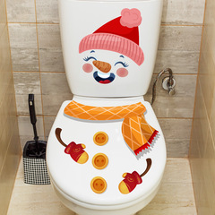 尚易SPZ-S0422クリスマスクリスマス雪だるま便器装飾自己粘着壁貼りPVC浴室クロスボーダー便器貼り
