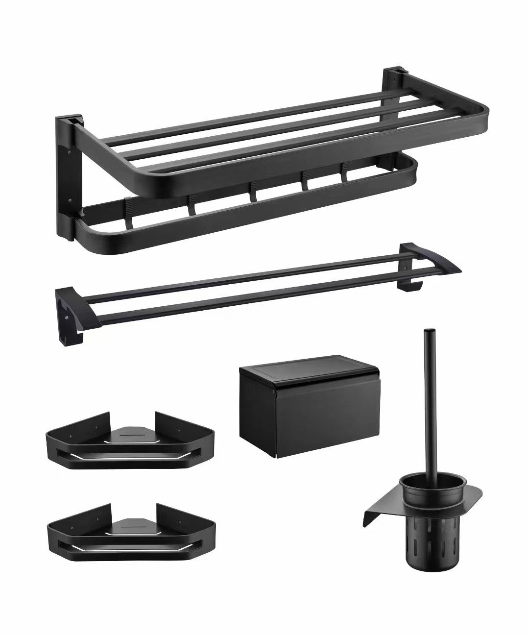 유형 C-검은색 수건 걸이 세트 약 3kg