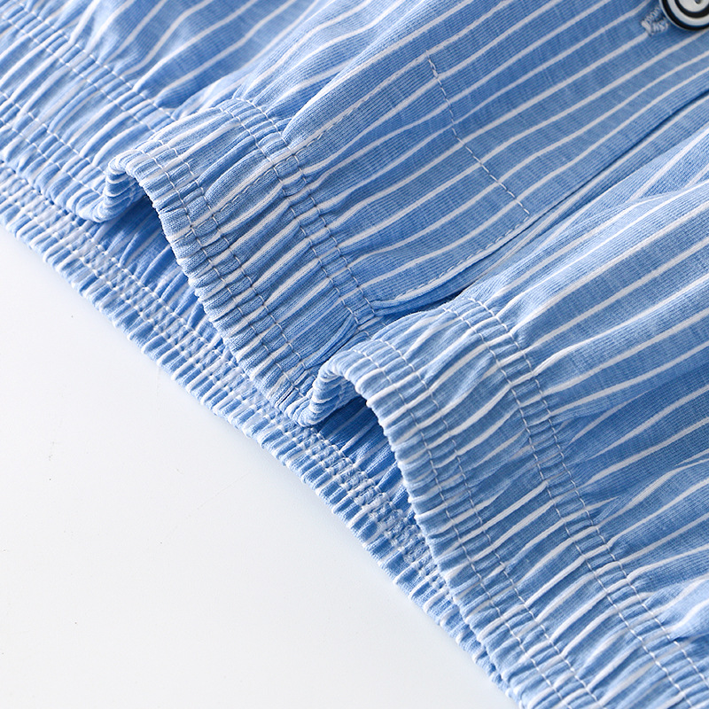 メンズパンツ男性純綿通気性ストライプピンク四角ズボン頭青年男性男性ゆったり大きいサイズ運動平角ズボン