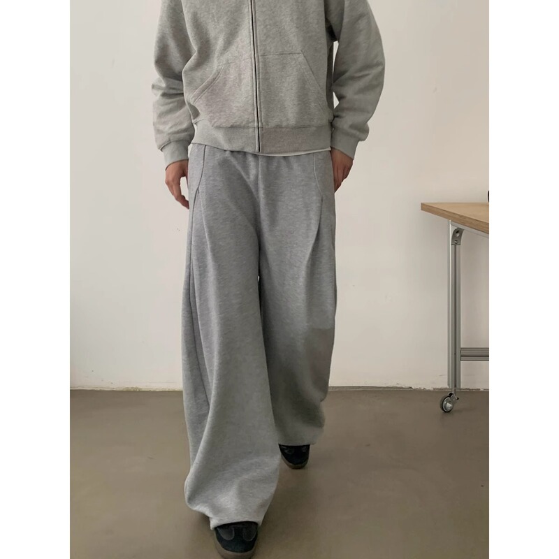 American Style Retro Structure Tailored Scimitar Casual Pants Men's 2025 Spring and Autumn New Loose Straight Sports Pants Trendy American Style Retro Structure Tailored Scimitar Casual Pants Men's 2025 Spring and Autumn New Loose Straight Sports Pants Trendy