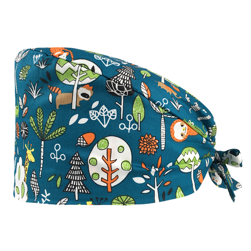 Quirófano sombrero hembra enfermera sombrero confinamiento flor tapa dental oral Clínica Médico lindo trabajo oral tapa