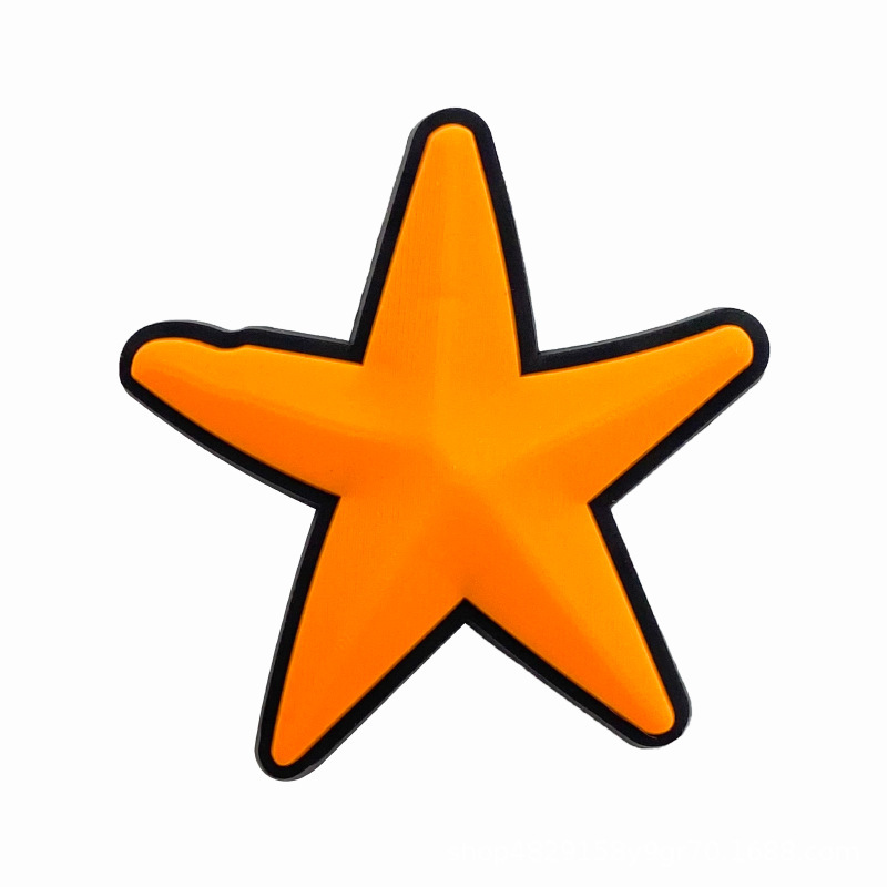 サメ、イルカ、ヒトデ、海洋動物、Zhibixing クロックス、アクセサリー、PVC ソフトラバークロックス、靴バックル、靴の花の装飾|undefined