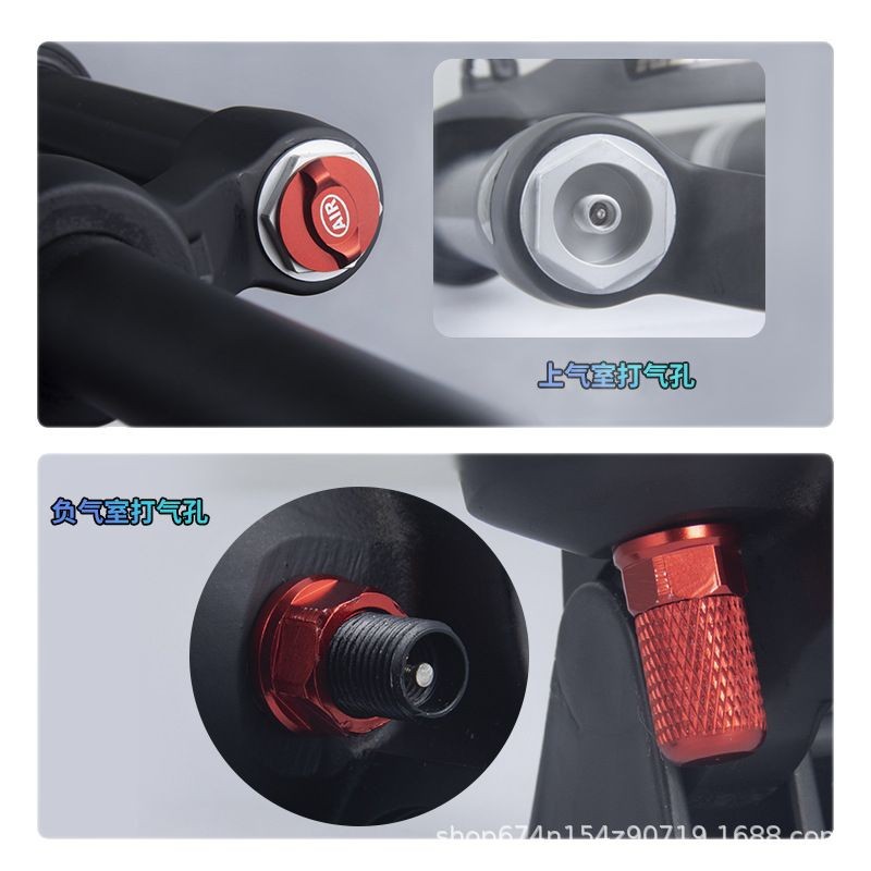 Viaron bicicleta de montaña horquilla delantera 26 27.5 29-pulgadas amortiguador gas horquilla amortiguación tortuga conejo doble cámara de aire horquilla delantera