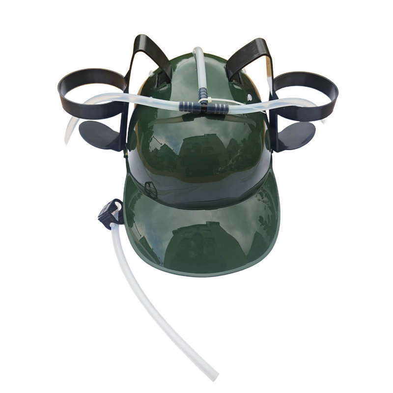 Sombrero casco paja para beber soda Coca-Cola cerveza casco para beber agua sombrero para beber casco para perezoso cabeza de sombrero para beber agua