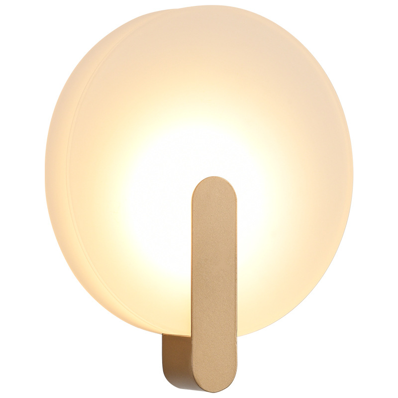 Lámpara de pared para dormitorio Daguanyuan, lámpara decorativa simple para pasillo de sala de estudio, luz nocturna, lámpara de pared redonda para cabecera 521L