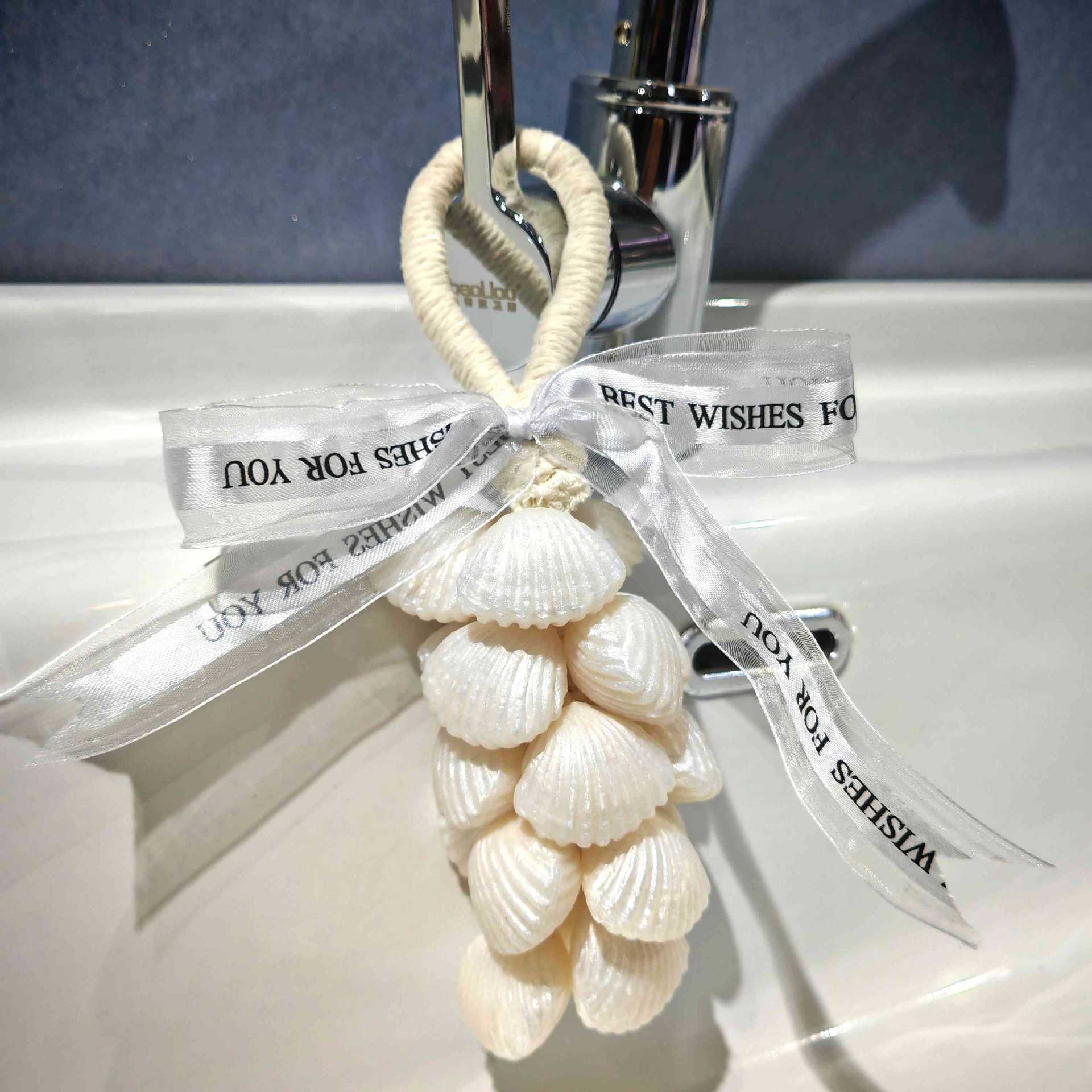 新款珍珠贝壳手工皂水晶香薰精油皂可挂可洗高颜值伴手礼节日品