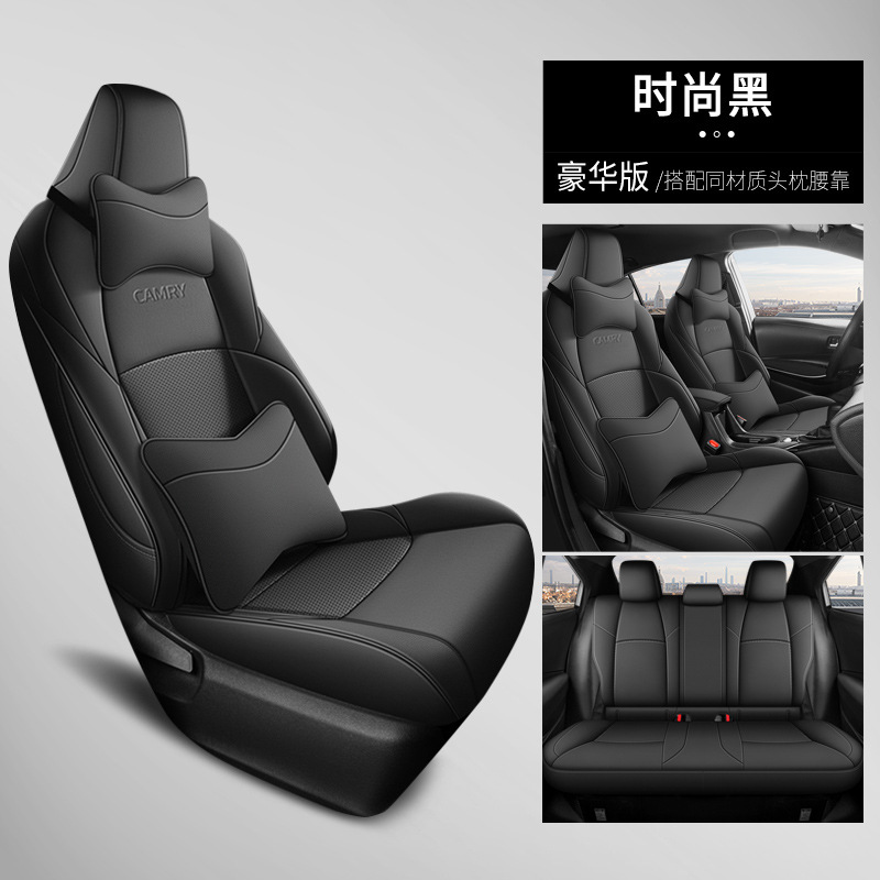 Leather Full Car — Toyota Modelə uyğun (Original) oturacaq örtükləri - fashion-black-deluxe-edition-faux-leather-camry
