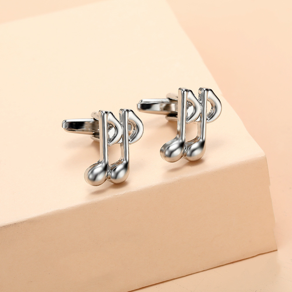 music series cufflinks musical instrument note cufflinks men's French shirt cuff nails source_voghion.com