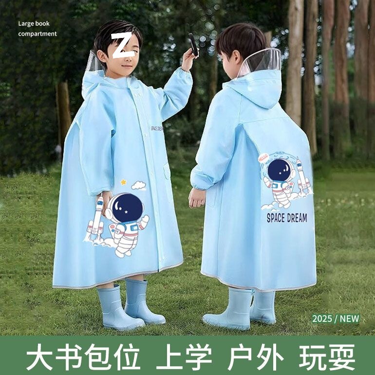 Children's Raincoat with School Bag for Boys, Girls, Little Girls, Primary School Students, Special Kidsren's School Backpack, Cute Poncho