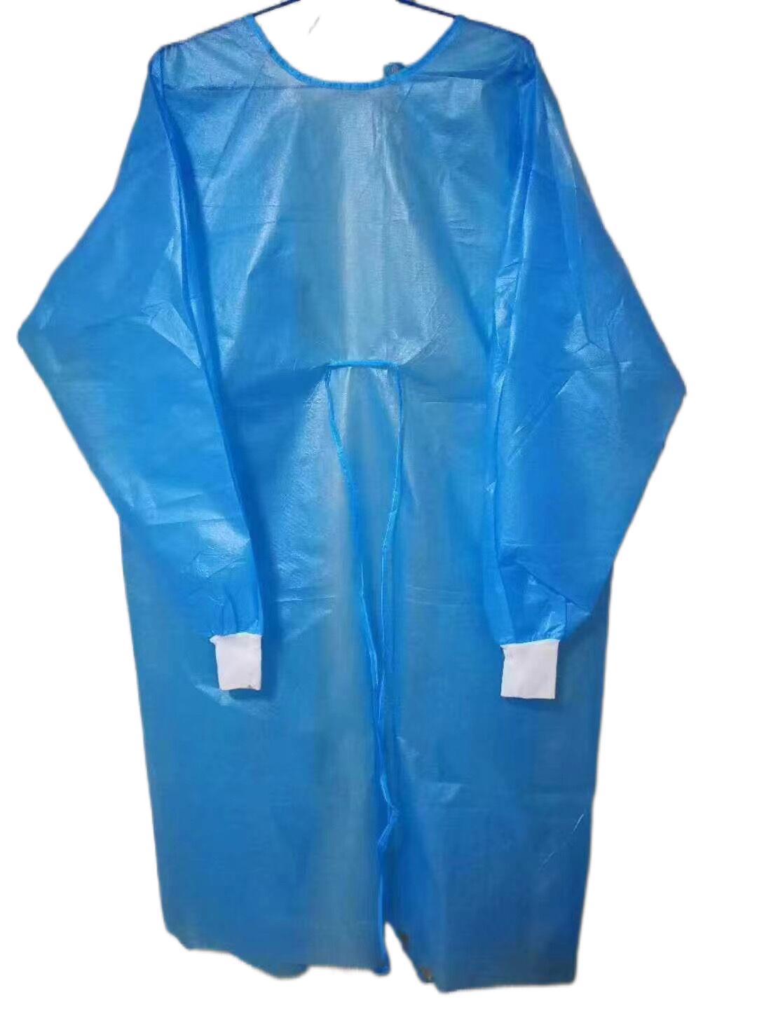 2023新款无纺布PP+PE淋膜一次性隔离衣防护衣防尘手术衣隔离服