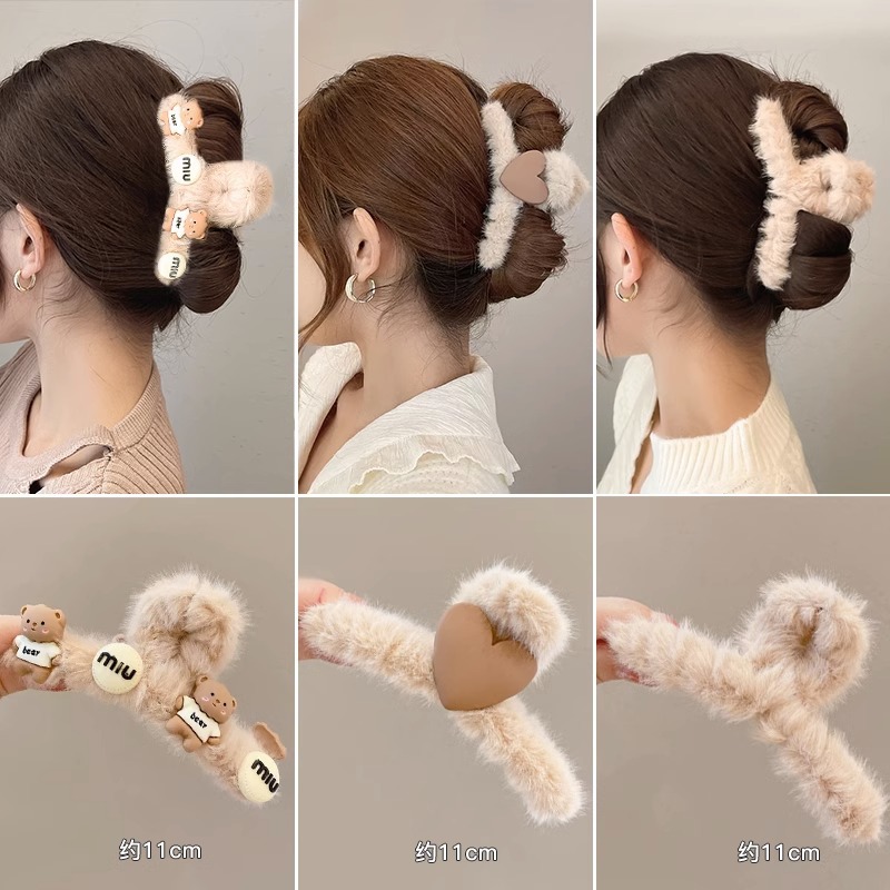 Horquilla de acrílico de las mujeres cuchara trasera updo clip de pelo grande celebridad de Internet elegante tiburón clip tocado simple horquilla