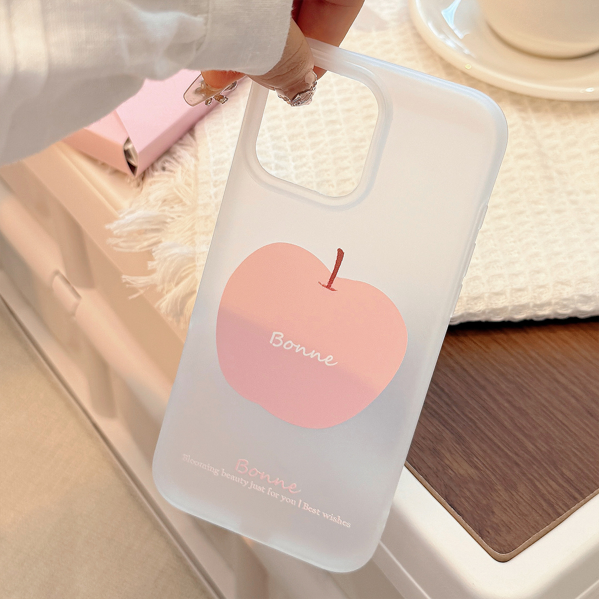 Funda Rosa para iPhone 16, 15 Pro Max, Estilo Zhao Lusi, iPhone 17, Estilo Coreano, 13, Estilo Fresco, 11, Suave. image 3