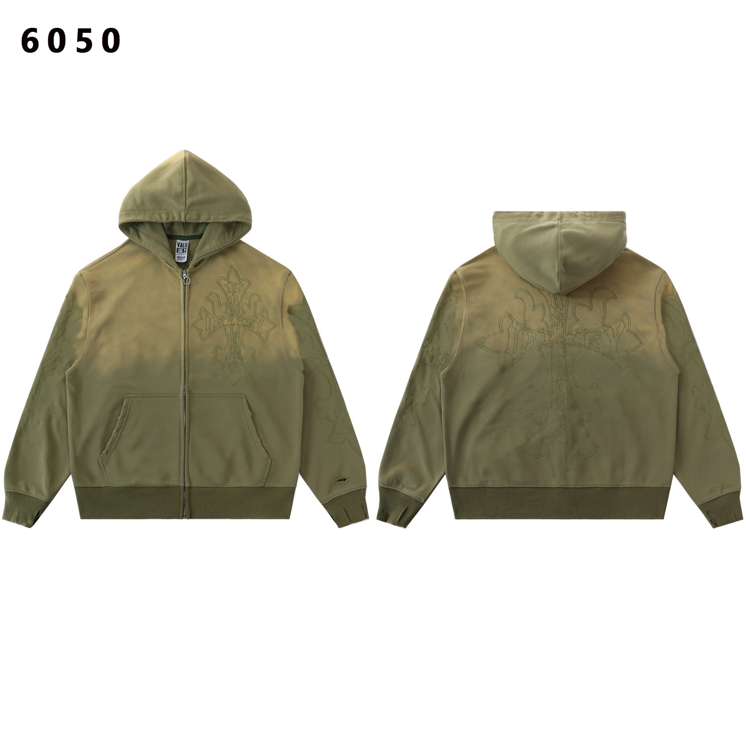 Transfronterizo exclusivo para la marca de marea en stock SAINT VANITY impresión de diamante caliente marca de marea sudadera con capuz cardigan con cremallera sudadera