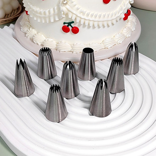 Cake decorating spout 304 stainless steel seamless decorating tool medium 2D 6B 853 cookie squeezing spout cross border