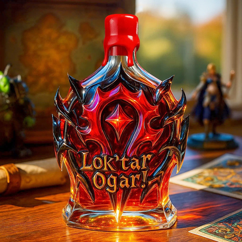 跨境新品摆件Longhorns Whiskey Bottle魔兽酒瓶红酒瓶威士忌酒瓶|undefined