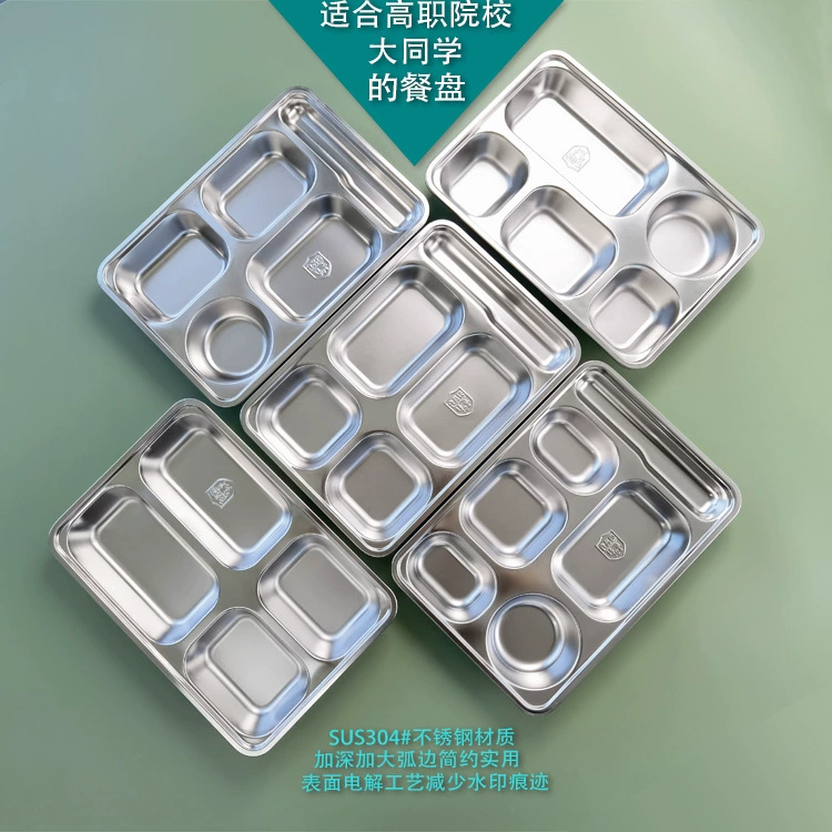 School big dinner plate stainless steel for home use