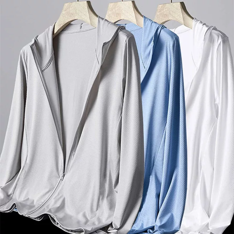 Silk sun protection clothing, summer thin breathable travel jacket, UV protection