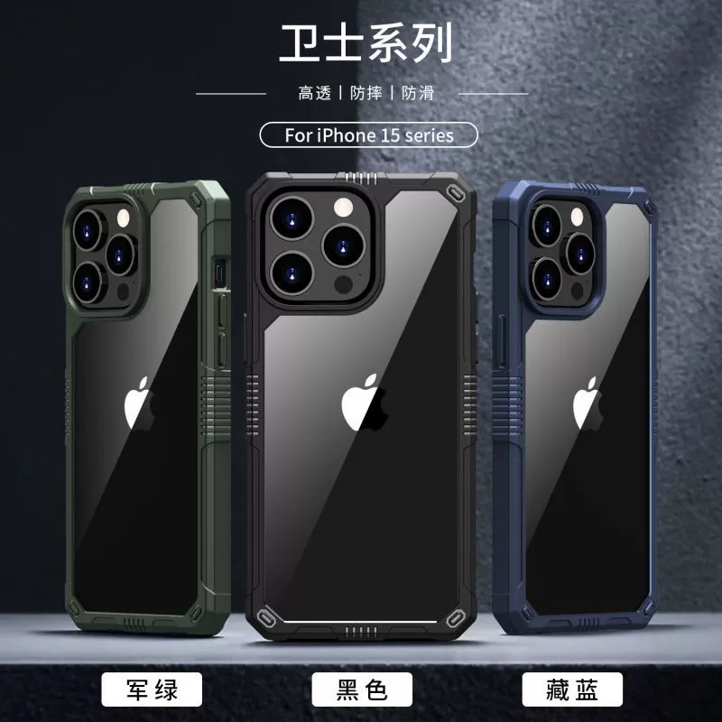 Apple, совместимый с iPhone 15 Pro, прозрачный чехол для телефона, защитный чехол, амортизатор (air bag), новая коллекция, 15 Pro Max, защита от падений
