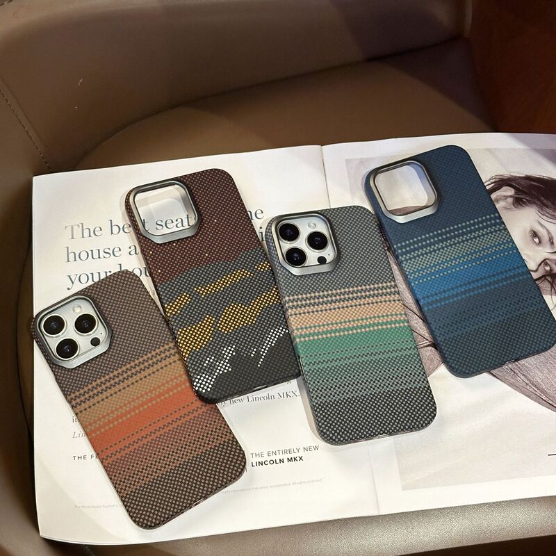Ultra-Thin Kevlar All-Inclusive Pc Hard Shell Embossed Suitable for Iphone16Pro Max Apple 17 Mobile Phone Case 14/15 Ultra-Thin Kevlar All-Inclusive Pc Hard Shell Embossed Suitable for Iphone16Pro Max Apple 17 Mobile Phone Case 14/15