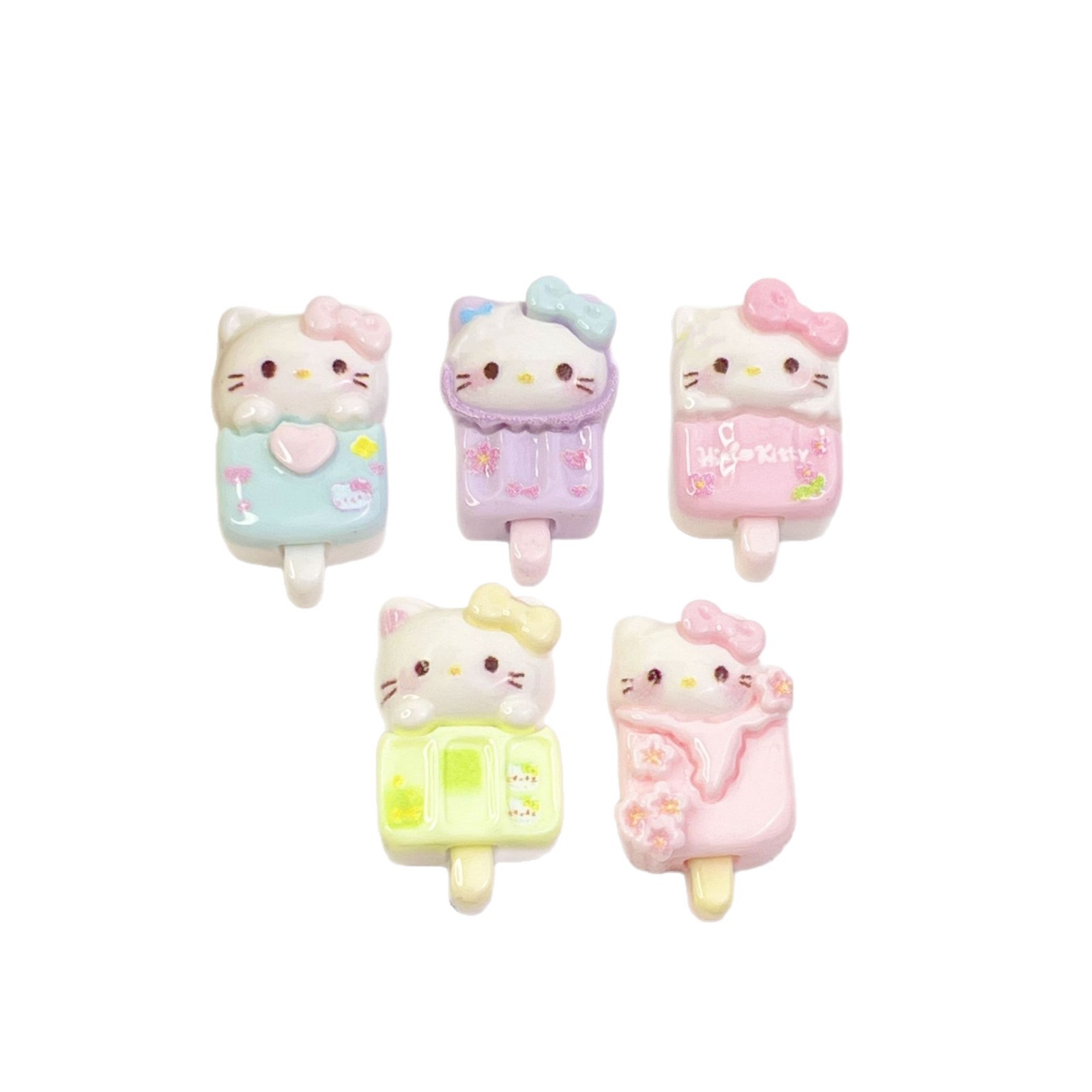 New mini cartoon cat animal ice cream handmade material patch cream glue diy material resin accessories 5