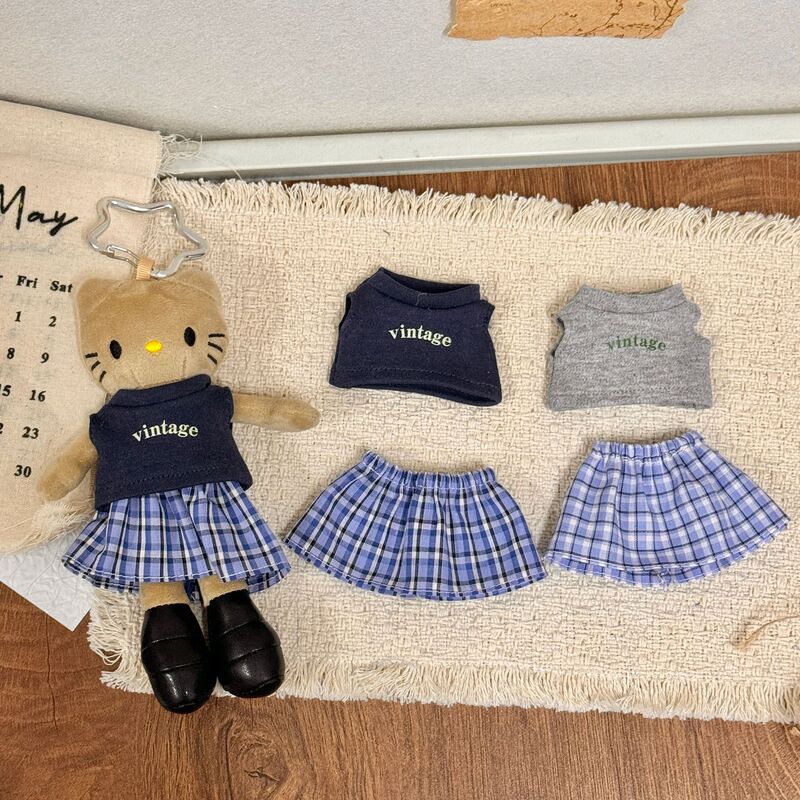 10cm Doll Clothes Zsiga Vest T-Shirt Short Skirt Doll Clothes Set Long Leg Kt6 Bjd Doll Clothes Wholesale