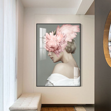 后现代玄关装饰画客厅美女人物抽象挂画卧室床头墙画简约艺术壁画