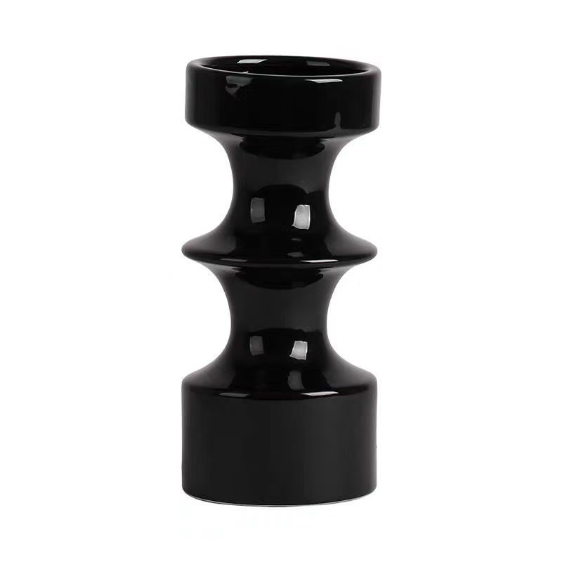 Vaso de vidrio simple de alto valor facial para el hogar de los huéspedes del restaurante de flores decorativas de alto nivel de decoración ornamentos inswind