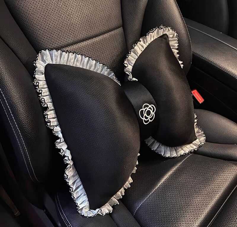 車の内装の気質の蝶結びの茶花のヘッドレストの車の装飾品のアイデアシートの首の枕の腰は四季の女性に寄りかかっています。|undefined