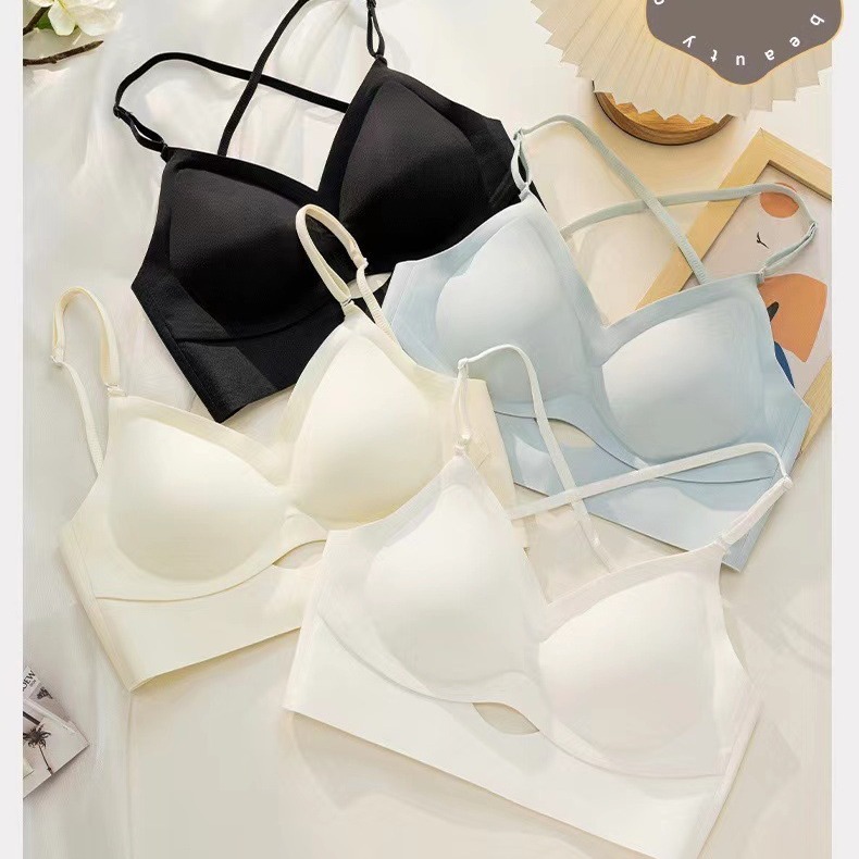 En forma de U, una gran espalda abierta hermosa colgante de espalda, ropa interior sin huellas, cuello de pecho pequeño, senos sexuales, anti-caída, sujetador de texto.