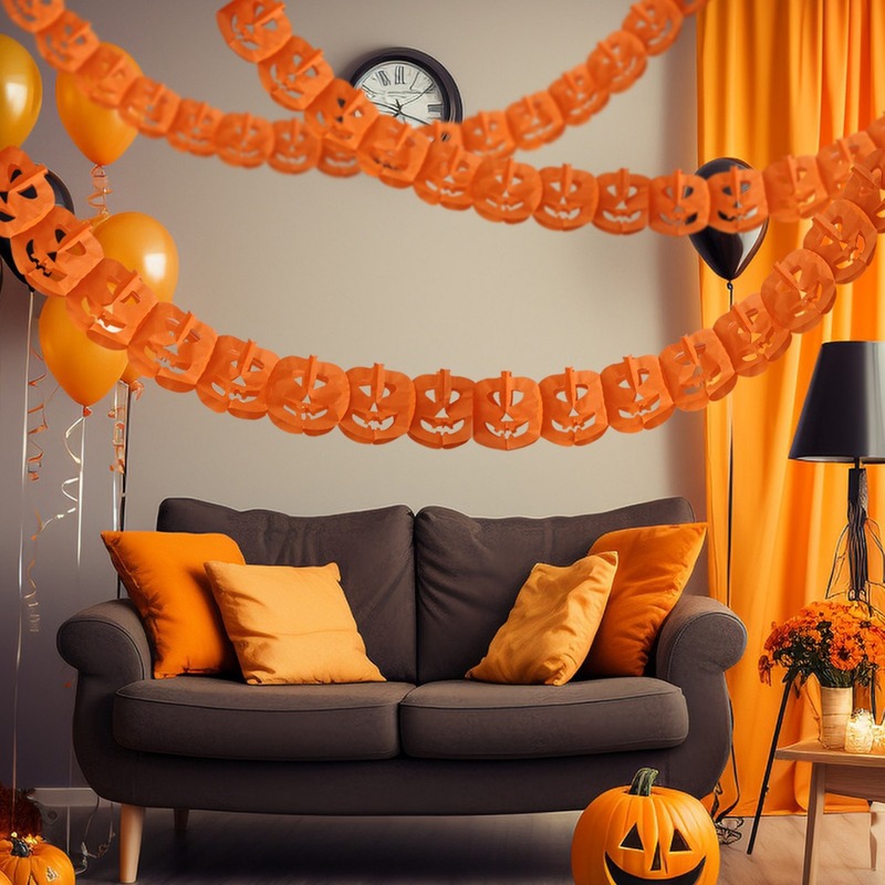 ハロウィーン3Dカボチャ紙のハニカムは、通路に祝日の雰囲気装飾品を飾るのに適しています|undefined