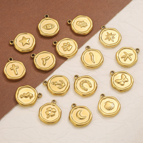 Eurasian stainless steel DIY jewelry accessories butterfly heart cross pendant bracelet necklace earrings set