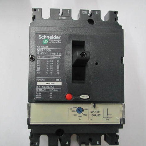 原装正品NSX160N 3P MA150 Schneider空气开关塑壳式断路器