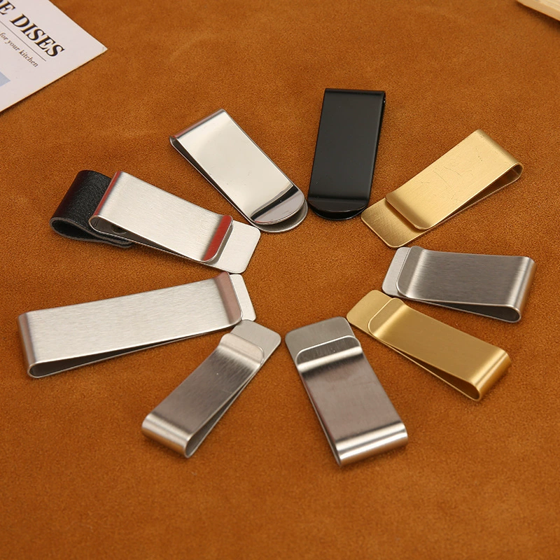 Металлический держатель для ручек, многоцелевой металлический держатель для купюр, Ретро кошелек из чистой меди из нержавеющей стали, может быть с лазерной гравировкой логотипа