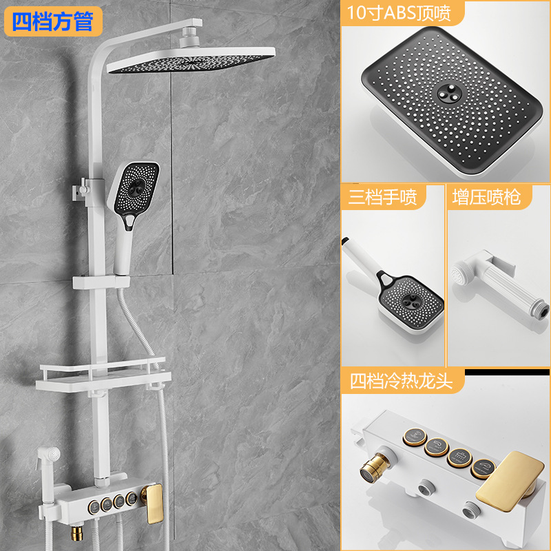 Cabezal de ducha de acero inoxidable traje temperatura constante boquilla de ducha autolimpiante sobrealimentado baño hogar Baño grifo de baño