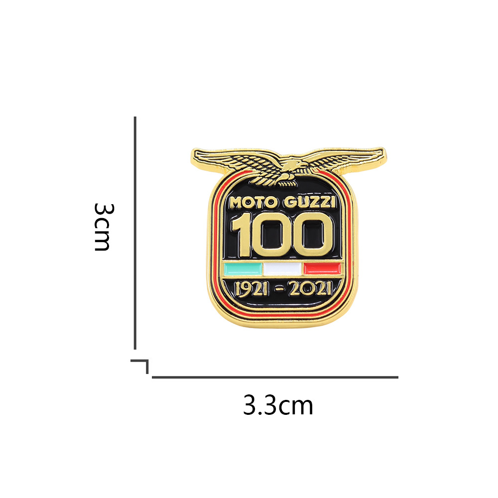 Moto Guzzi Brooch 100Th Anniversary Enamel Pin Eagle Badge Motorcycle Enthusiast Gift Accessories
