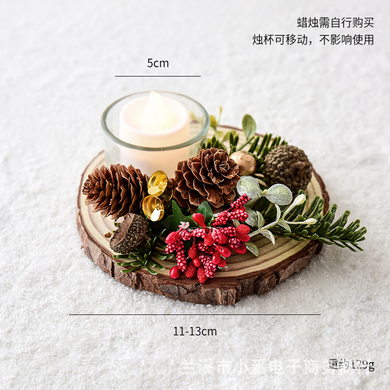 铃铛松果(不含蜡烛 杯子可动 )