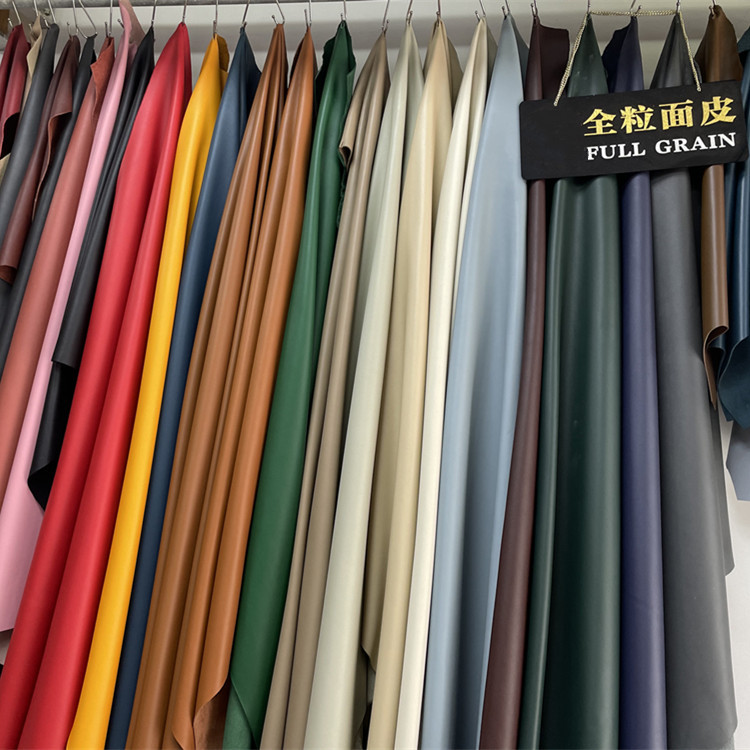 纳帕头层牛皮 彩色粒面软纳帕纹平纹鞋包皮具手机套皮料 牛皮革